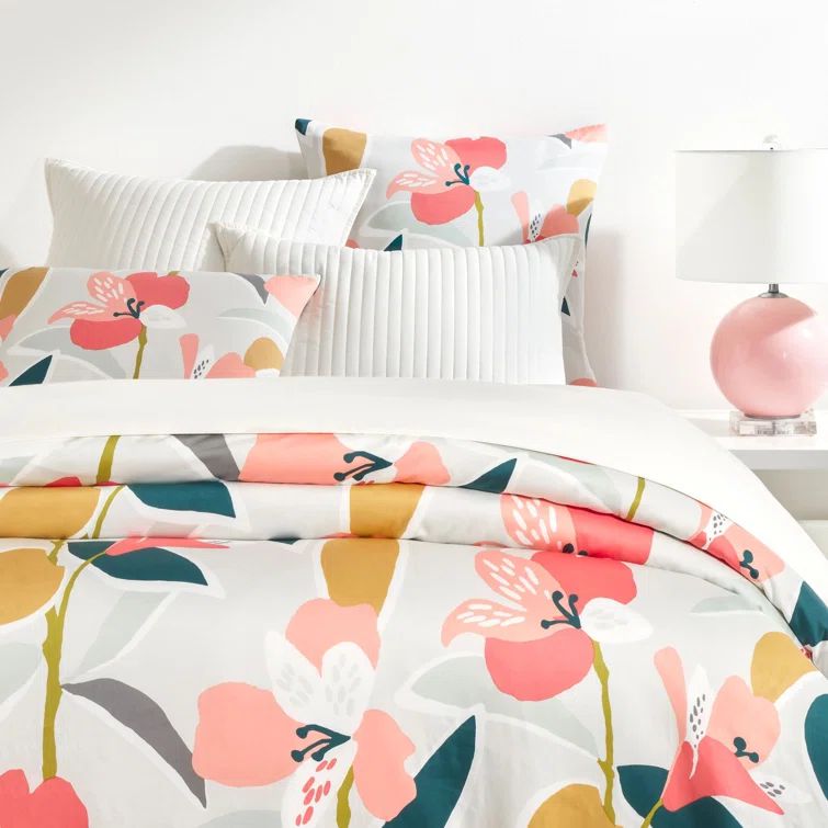 Floral Twin/Twin XL Multicolor TENCEL Duvet Cover