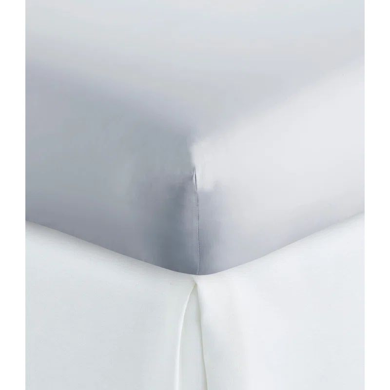 Misty Blue Egyptian Cotton Queen Percale Fitted Sheet Set
