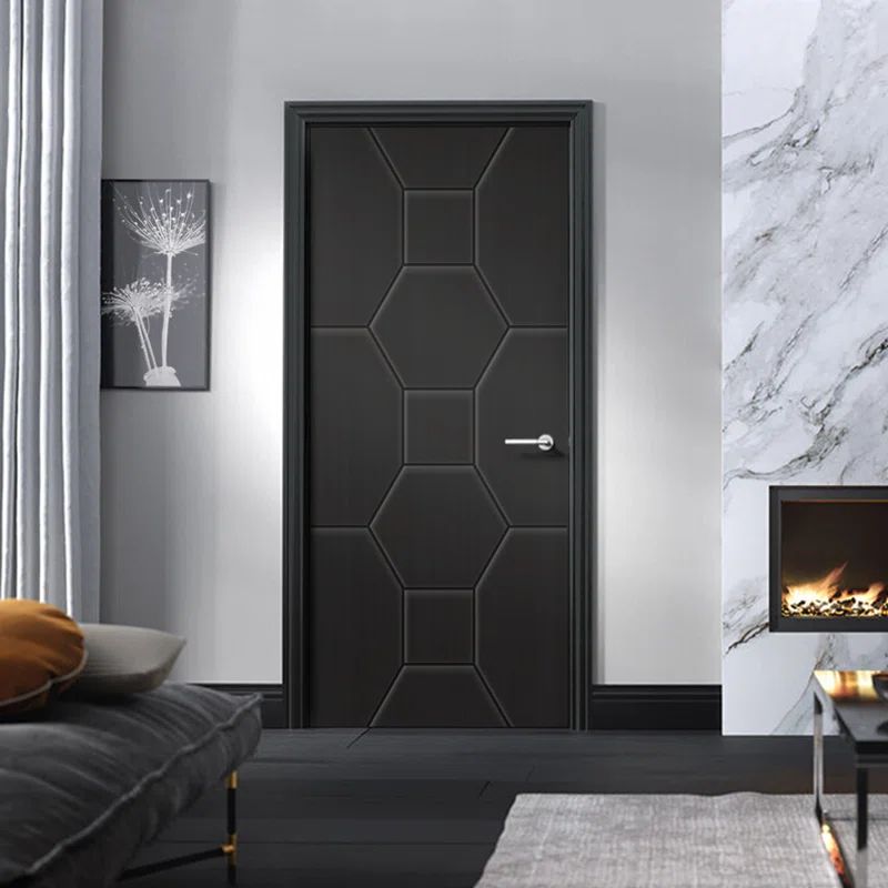 36" x 80" Black Hollow Core Painted MDF Interior Door Slab