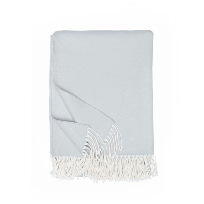 Belle Epoque Gray Hand Woven Cotton Throw Blanket