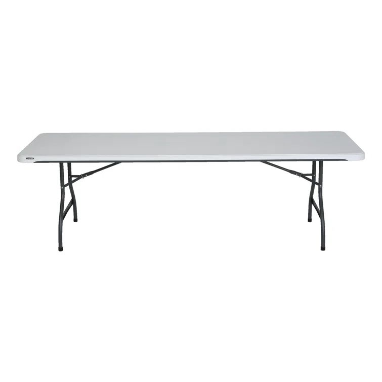 Granite White 96'' Foldable Indoor/Outdoor Banquet Table