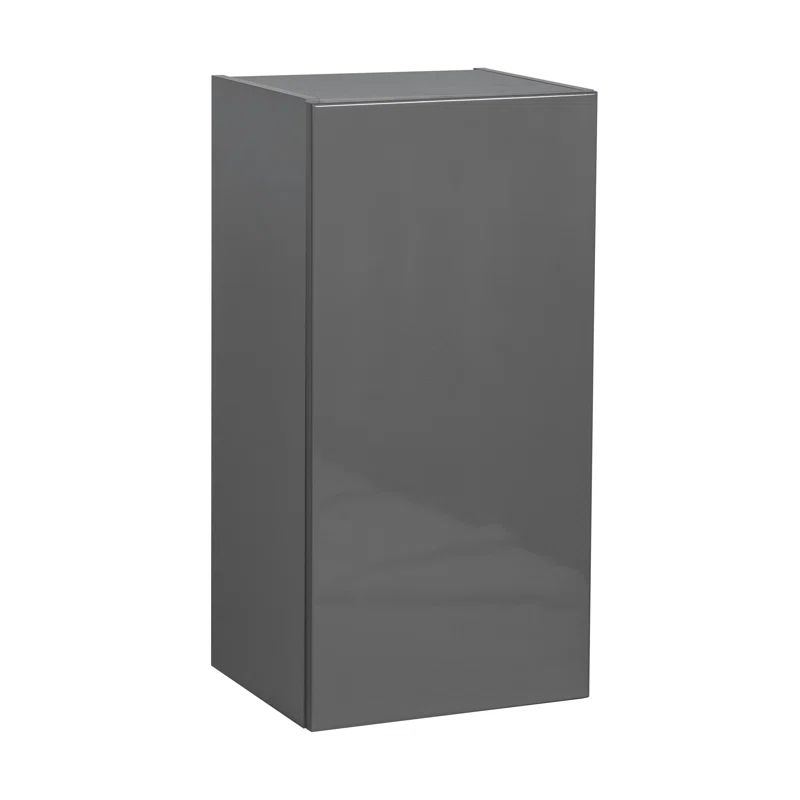 Gray Gloss Particleboard Wall Cabinet 30" Height