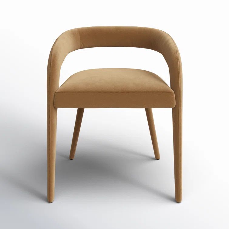 Mundra Modern 21"x27" Tan Fabric Upholstered Dining Chair