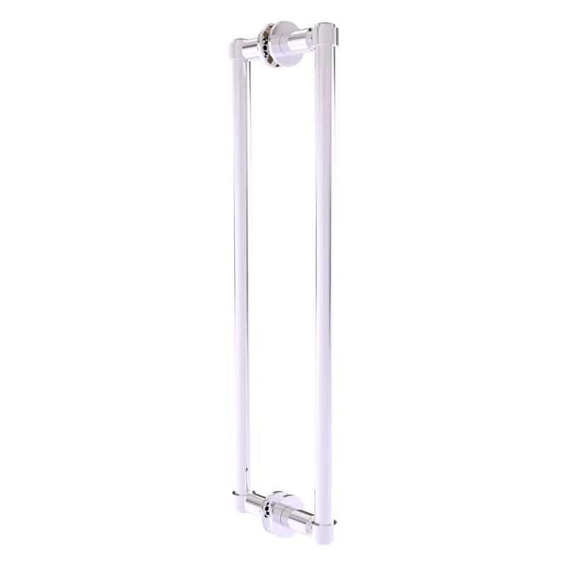 Polished Chrome Contemporary 20.3" Back-to-Back Shower Door Pull