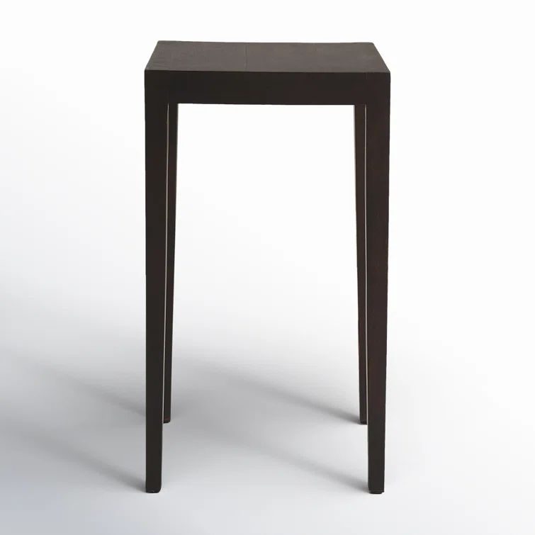 Classic Acacia Wood Rectangular End Table with Tapered Legs