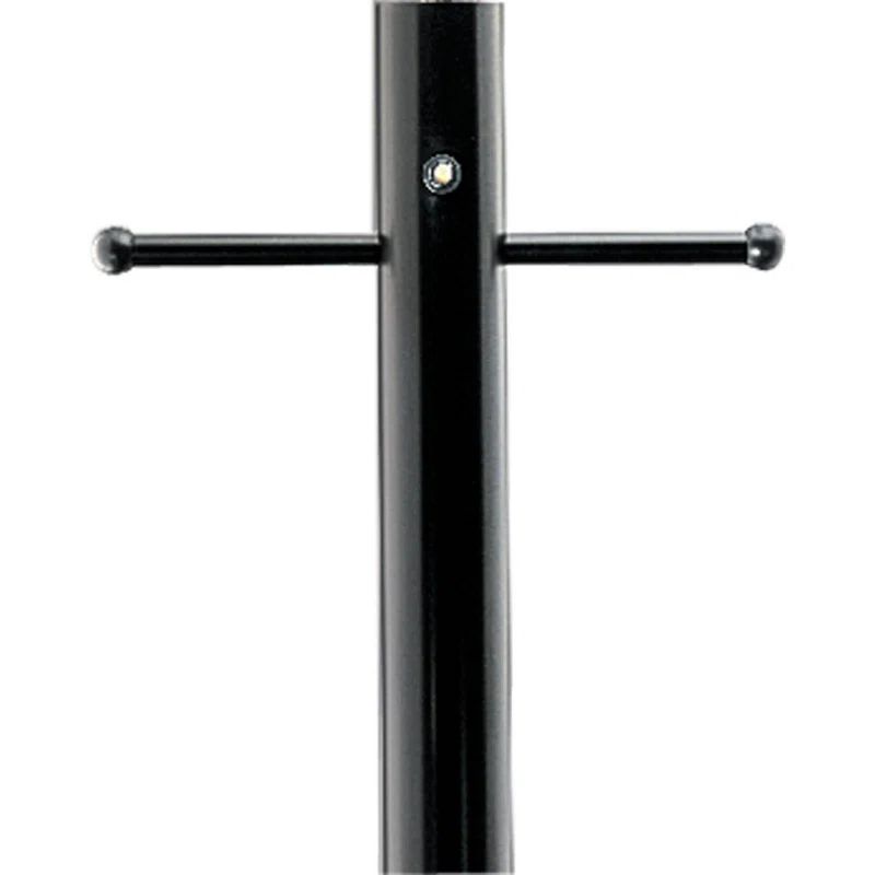 7-Foot Black Aluminum Outdoor Light Post with Photocell