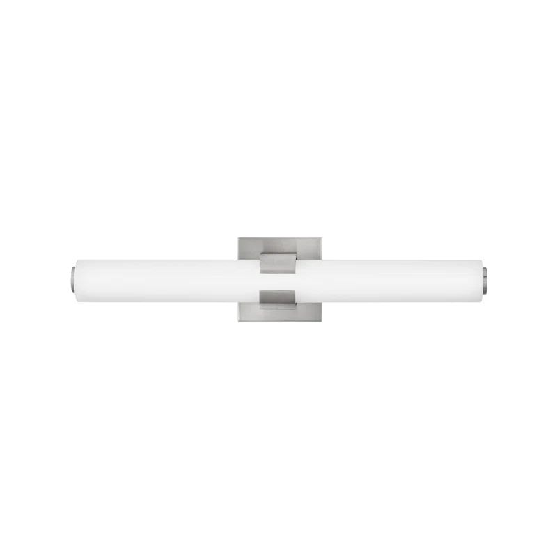 Brushed Nickel LED Vanity Light with Etched White Glass
