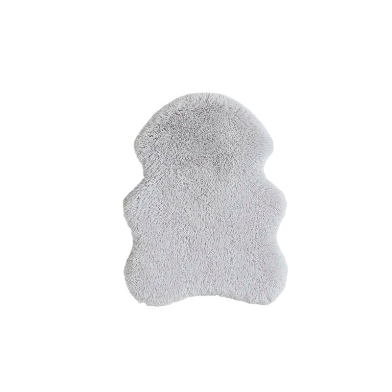 Large Gray Faux Fur Orthopedic Dog Bed with Foam