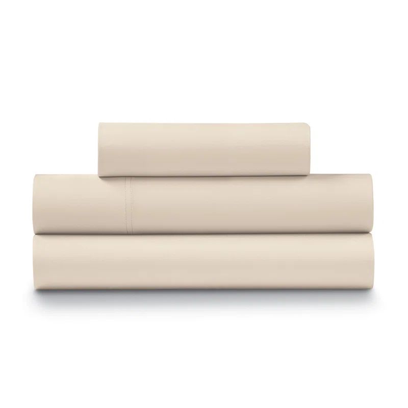Sand Twin Cotton Percale Deep Pocket Sheet Set