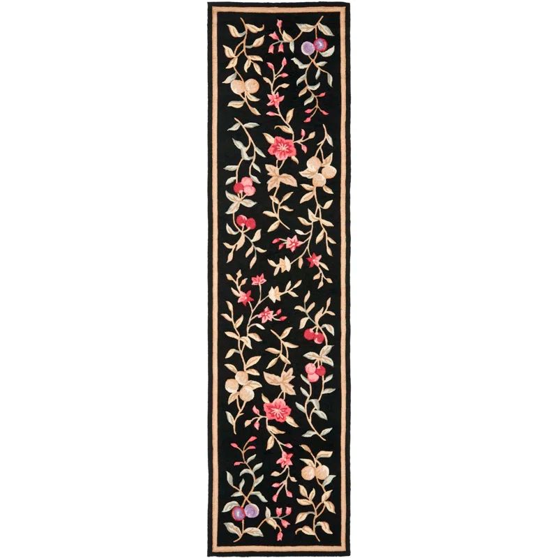 Black Round Tufted Handmade Washable Synthetic Rug