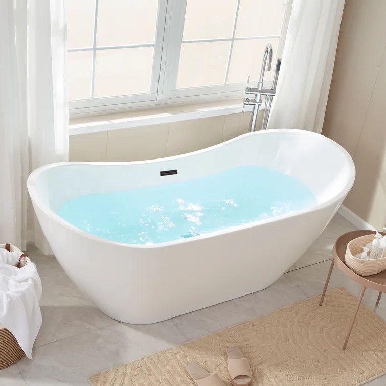 Luxurious Serenity 71'' Acrylic Freestanding Soaking Tub