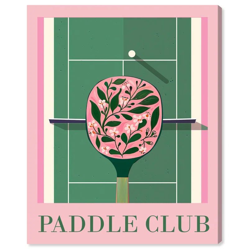 Paddle Club Coastal Canvas Art in Blue and Beige