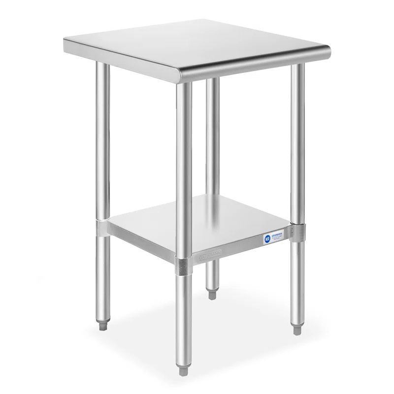 GRIDMANN 18 x 24 Inch Stainless Steel Commercial Prep Table with Undershelf