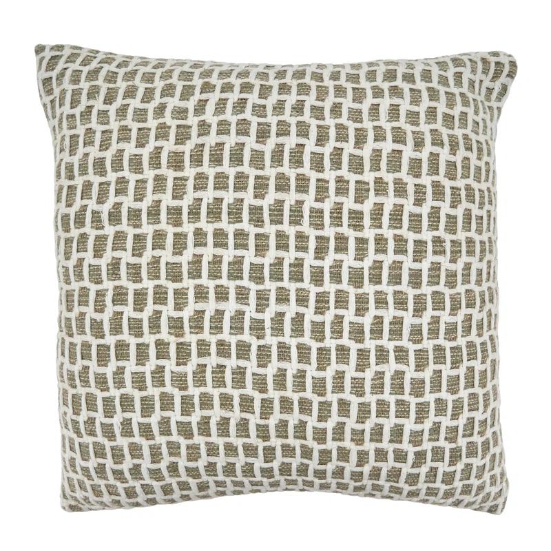 Natural Cotton Square Throw Pillow, 20" x 20"