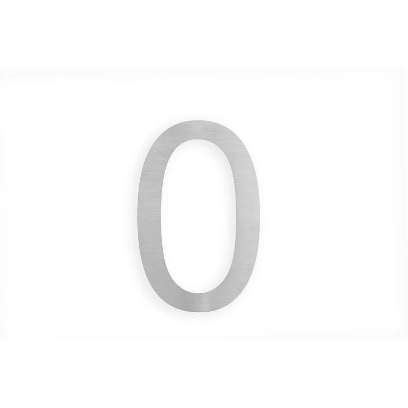 6'' Silver Stainless Steel Floating House Number Sign
