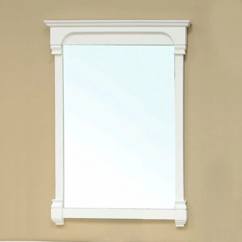 Cream White Full Length Rectangular Wood Wall Mirror