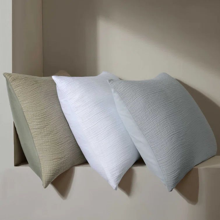 King Light Blue Cotton Bedspread Cover with Button Closure