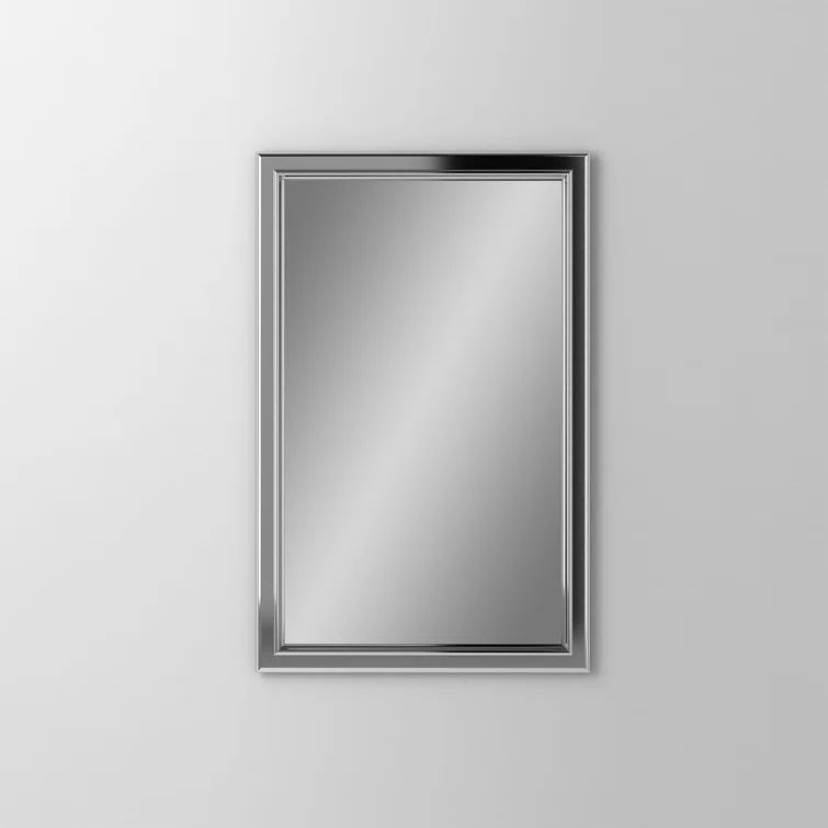 Vintage Brass Rectangular Framed Bathroom Vanity Mirror