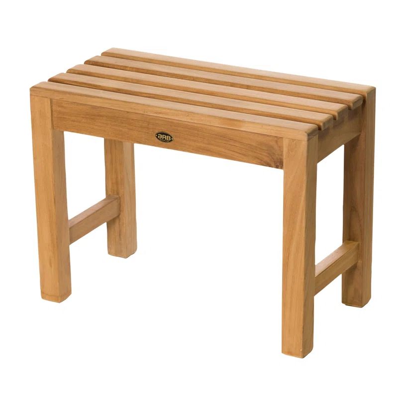 Elegant Teak Spa Safety Shower Bench - 23.5" Height