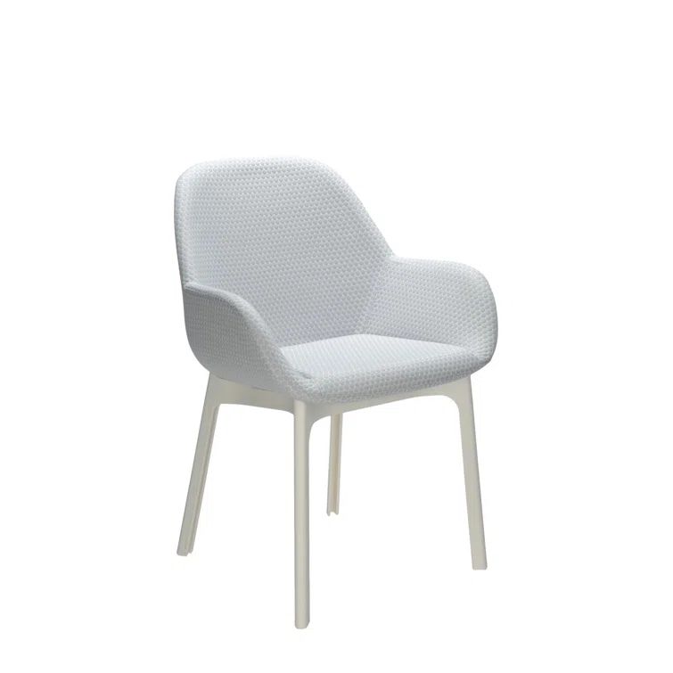 Patricia Urquiola Hexagonal Houndstooth Gray Clap Arm Chair