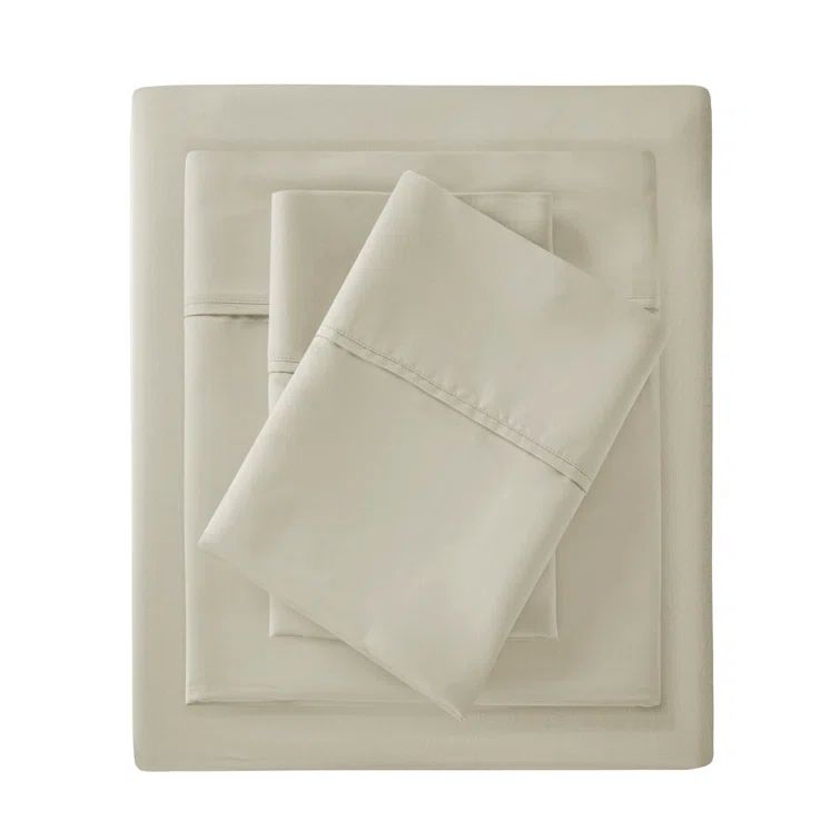Ivory California King Cotton Blend 4-Piece Sheet Set