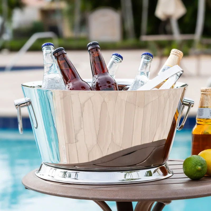 Stainless Steel 3.2 Gallon Beverage Tub with Handles