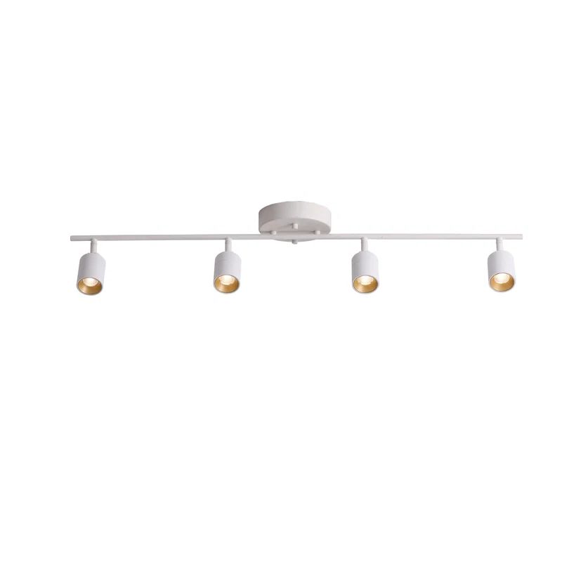 White 4-Head LED Track Light with Adjustable Spotlights