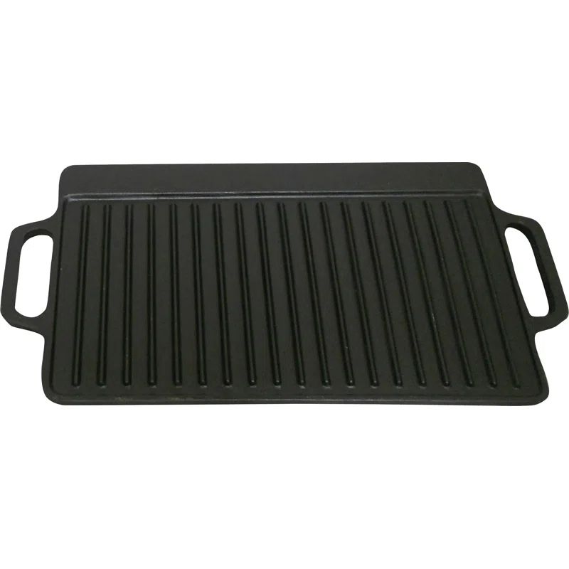 King Kooker Large Black Cast Iron Reversible Griddle Pan