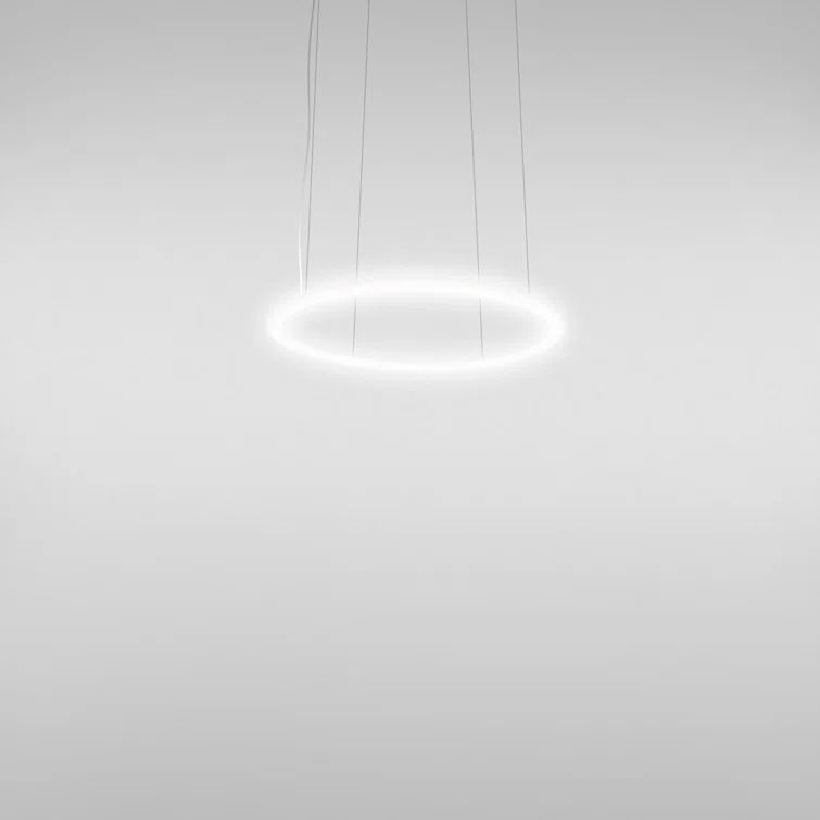 Alphabet Geoemtic LED Pendant Light in Grey and White Aluminum