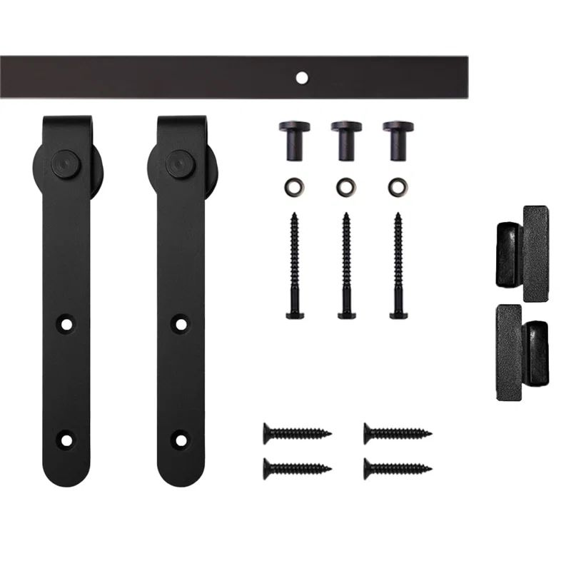 48-inch Matte Black Single Track Barn Door Hardware Kit