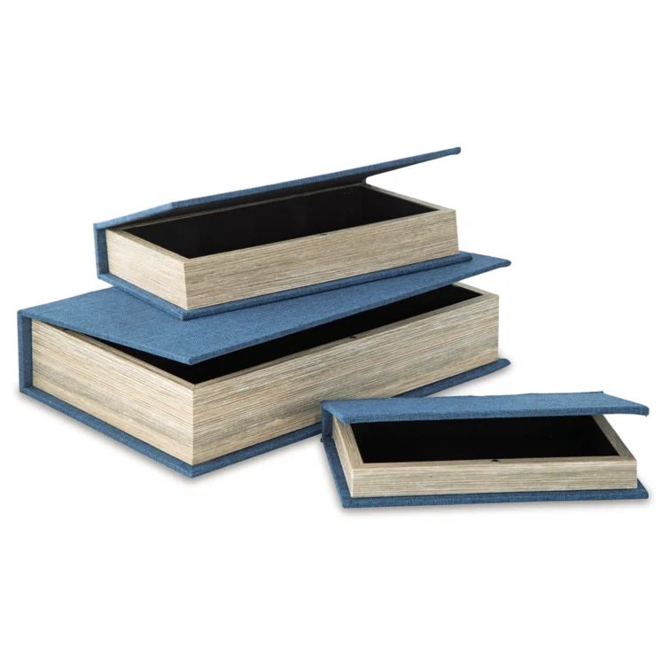 Jolina Faux Book Decorative Storage Box Set