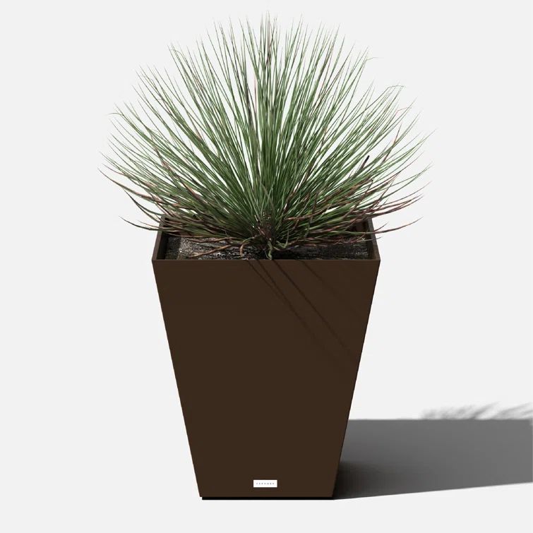 Espresso 22" Recycled Plastic Square Planter