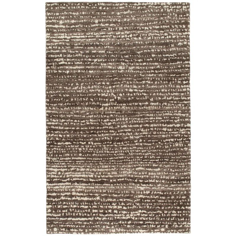 Marie Flanigan Hand-Knotted Plush Gray Wool Rug 3'x5'