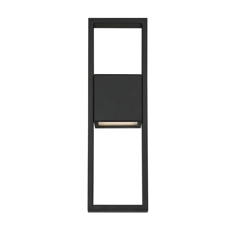 Minimalist Black Aluminum 18" LED Wall Sconce with Dimmable Light