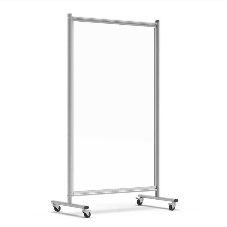 72" x 40" White Painted Steel Double-Sided Mobile Magnetic Whiteboard