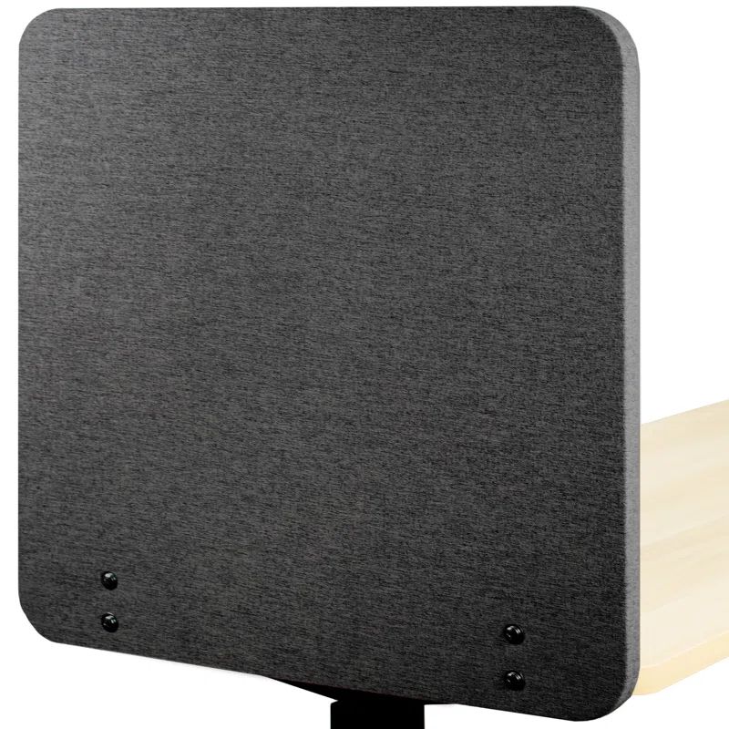 Dark Gray 24 x 24 Inch PET Clamp-On Desk Privacy Panel