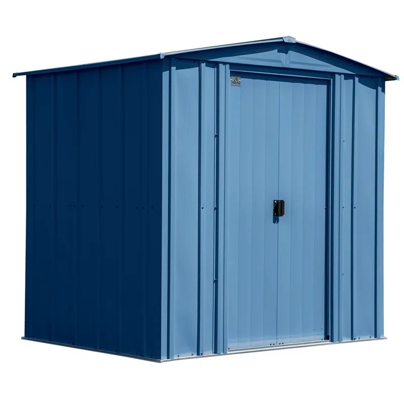 6 ft. x 5 ft. Blue Grey Galvanized Steel Storage Shed