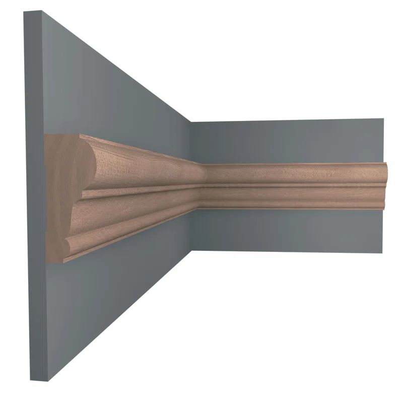 Sapele Mahogany 96" Solid Wood Chair Rail Molding