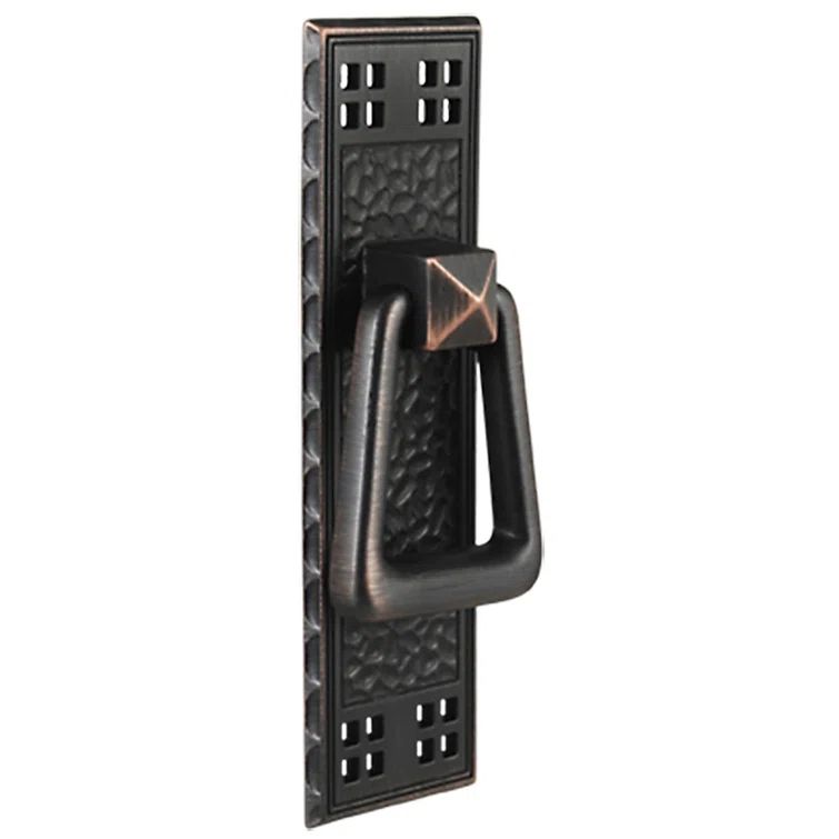 Oil-Rubbed Bronze Rectangular Bar Handle with Push Button Lock
