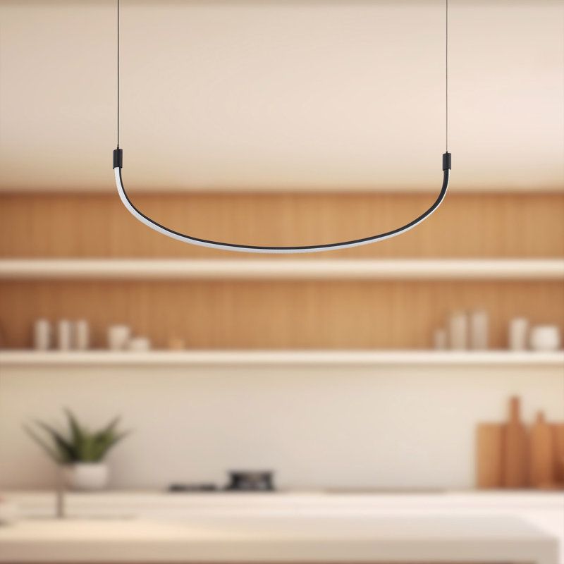 Talis Black Aluminum LED Island Pendant Light