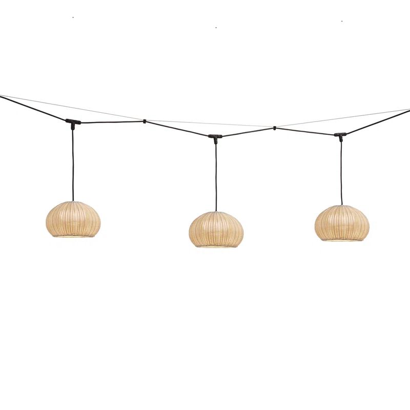 Garota 4-Light Black and White Aluminum LED Pendant