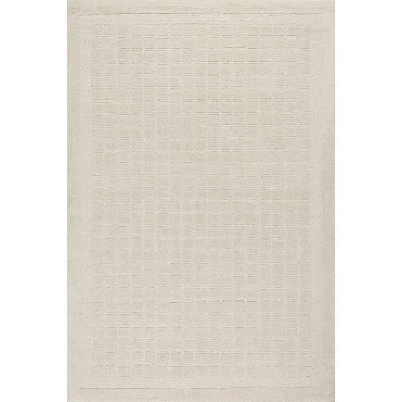 Handmade Beige Wool Tufted Runner Rug 2'6" x 8'