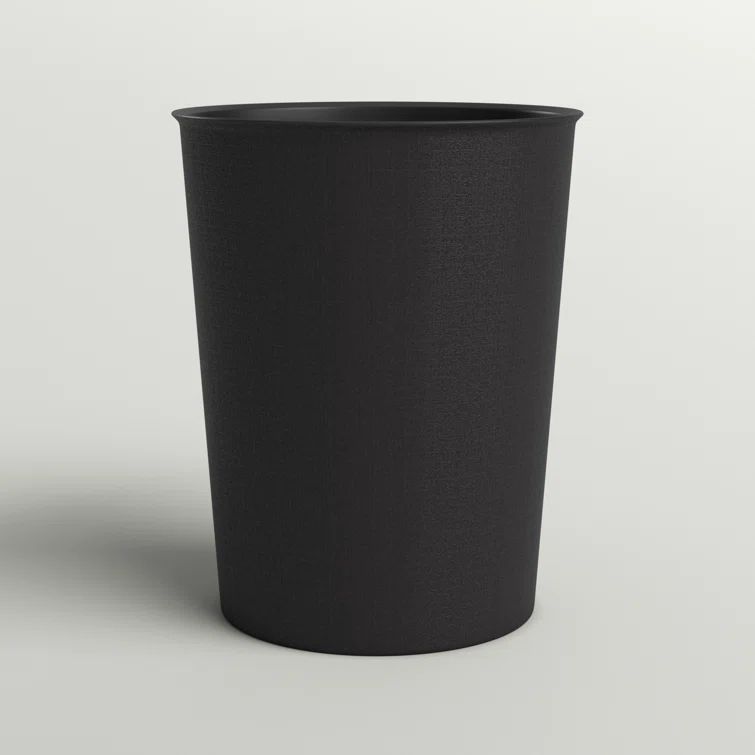 Kenney Black Plastic Waste Basket for Home or Office
