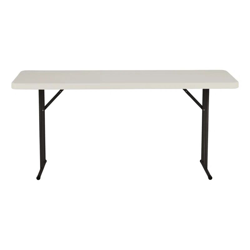Gray 5 ft Rectangular Indoor Outdoor Folding Table