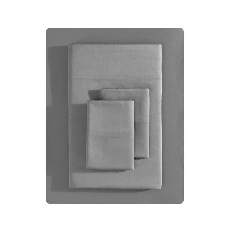 Charcoal Queen Cotton Polyester Deep Pocket Sheet Set