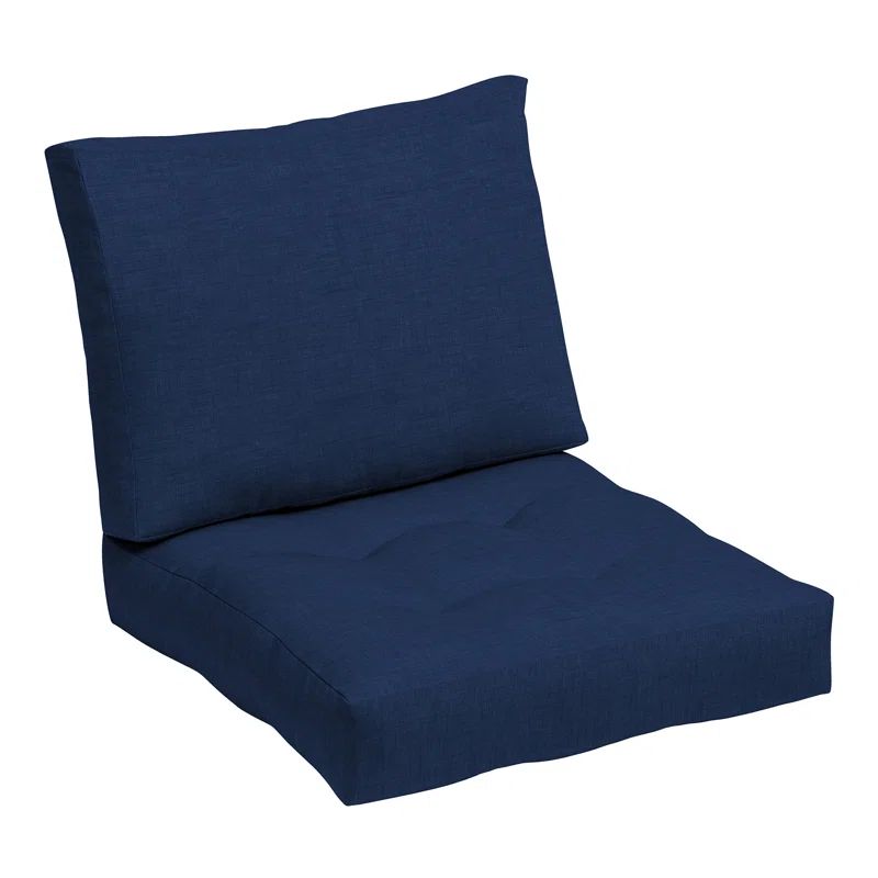 Sapphire Blue Polyester Outdoor Deep Seat Cushion Set