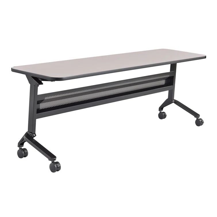 Folkstone Silver Rectangular Training Table with Cable Management