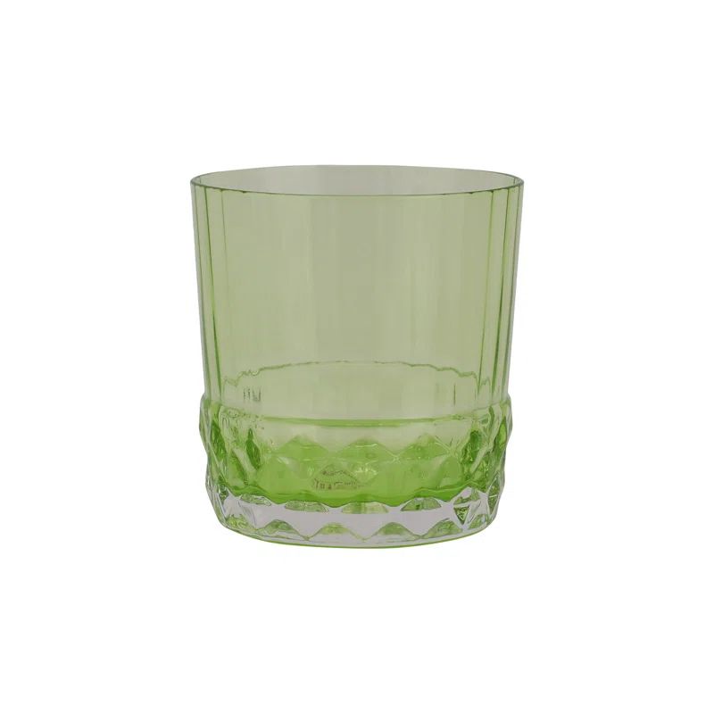 Green Glass Short Tumbler, 12oz, Microwave and Dishwasher Safe