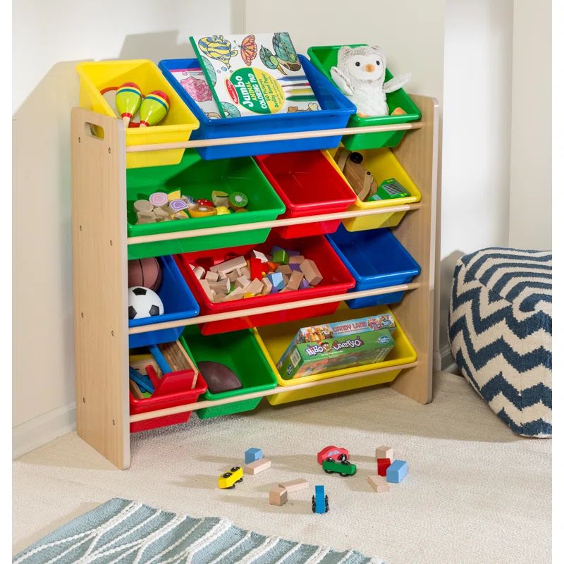 Small Red Stackable Plastic Storage Bin