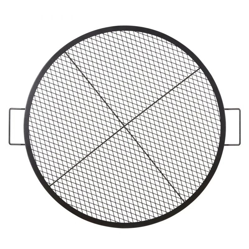 36-Inch Black Heavy-Duty Steel Round Fire Pit Grill Grate